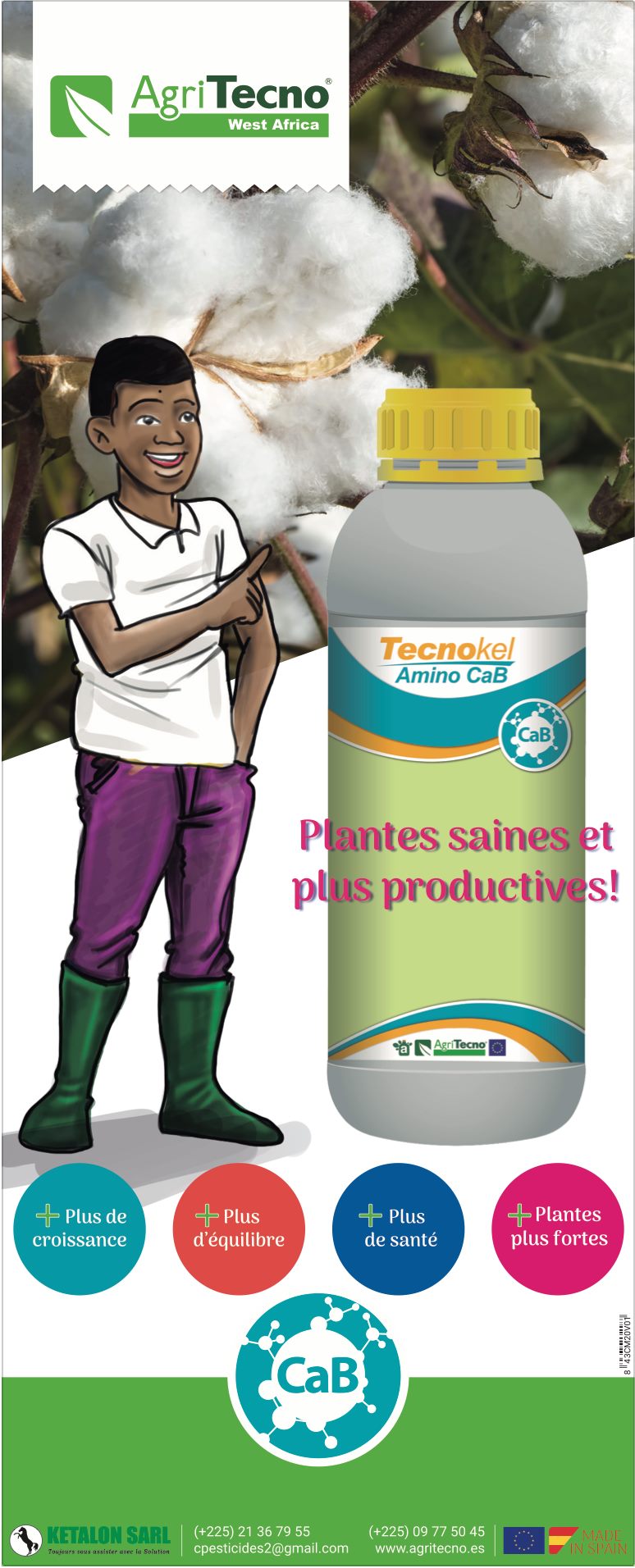 #TecnokelAminoCaB Improved consistency and #postharvest quality. Reduces the tendency of #fruitcracking. Control of physiopathies related to calcium deficiency. It improves the translocation of calc…