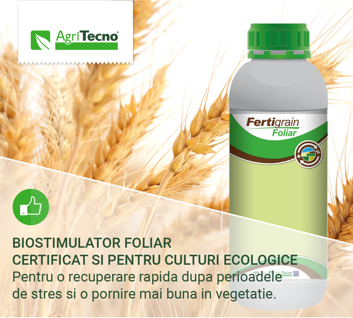 #FertigrainFoliar Ajuta la transportul si metabolizarea azotului in planta.
 Determina cresterea a productiei si a calitatii.
Ver traducción