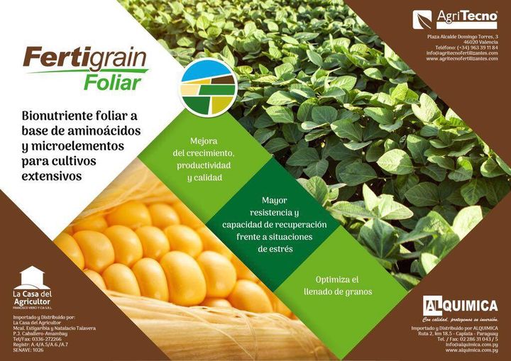 ·#FertigrainFoliar acts on the plant’s central metabolism by activating the nitrogen cycle that controls growth and processes such as #grainFilling.
 Product Usable in #OrganicFarming